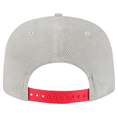 Men's New Era Gray Chicago Cubs Corduroy Golfer Snapback Hat