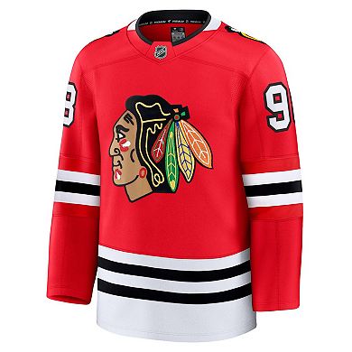 Men's Fanatics Connor Bedard Red Chicago Blackhawks Home Premium Jersey