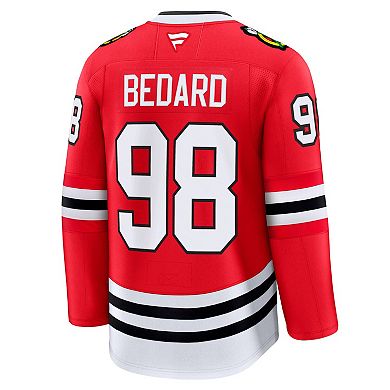 Men's Fanatics Connor Bedard Red Chicago Blackhawks Home Premium Jersey