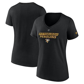 Women's Fanatics Black Pittsburgh Penguins Authentic Pro Core Primary T-Shirt