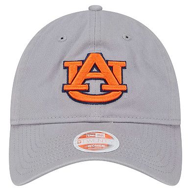 Women's New Era Gray Auburn Tigers Logo 9TWENTY Adjustable Hat