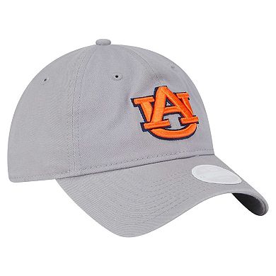 Women's New Era Gray Auburn Tigers Logo 9TWENTY Adjustable Hat