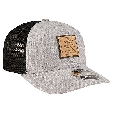 Men's New Era Heather Gray Nashville SC 9SEVENTY COOLERA Stretch-Snap Adjustable Hat