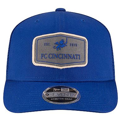 Men's New Era Blue FC Cincinnati Labeled 9SEVENTY Trucker Stretch-Snap Adjustable Hat