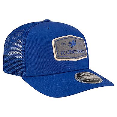 Men's New Era Blue FC Cincinnati Labeled 9SEVENTY Trucker Stretch-Snap Adjustable Hat