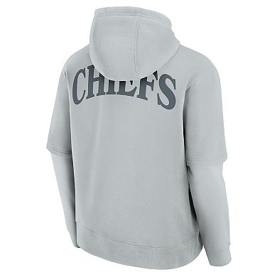 Unisex Fanatics Gray Kansas City Chiefs Elements Sleek Pullover Hoodie