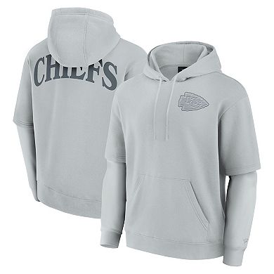 Unisex Fanatics Gray Kansas City Chiefs Elements Sleek Pullover Hoodie