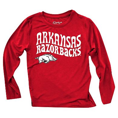 Infant Wes & Willy Arkansas Razorbacks Long Sleeve Top and Striped Tri-Blend Leggings Set