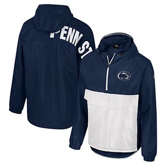 Men's Colosseum Navy Penn State Nittany Lions Reloaded Anorak Half-Zip Jacket