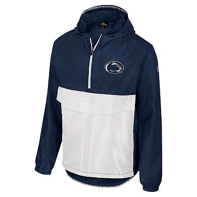 Men's Colosseum Navy Penn State Nittany Lions Reloaded Anorak Half-Zip Jacket