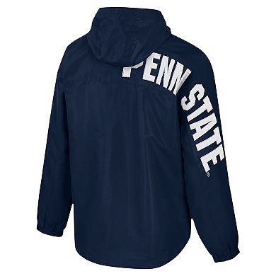 Men's Colosseum Navy Penn State Nittany Lions Reloaded Anorak Half-Zip Jacket