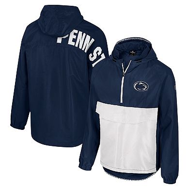 Men's Colosseum Navy Penn State Nittany Lions Reloaded Anorak Half-Zip Jacket