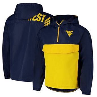Men's Colosseum Navy West Virginia Mountaineers Reloaded Anorak Half-Zip Jacket