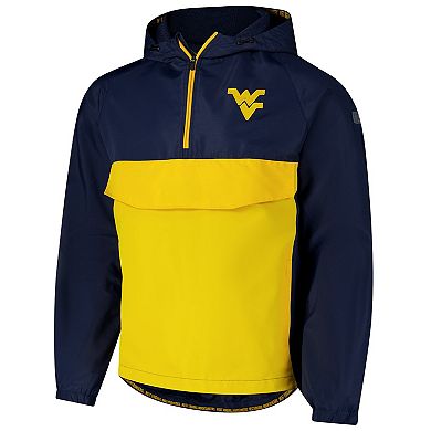 Men's Colosseum Navy West Virginia Mountaineers Reloaded Anorak Half-Zip Jacket