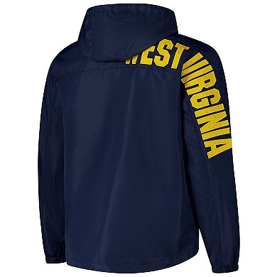 Men's Colosseum Navy West Virginia Mountaineers Reloaded Anorak Half-Zip Jacket