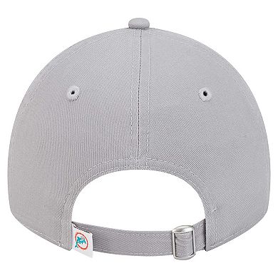 Women's New Era Gray Miami Dolphins Throwback 9TWENTY Adjustable Hat