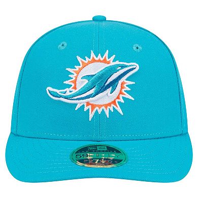 Men's New Era Aqua Miami Dolphins Omaha Low Profile 59FIFTY Fitted Hat