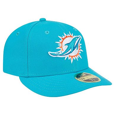 Men's New Era Aqua Miami Dolphins Omaha Low Profile 59FIFTY Fitted Hat
