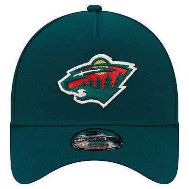 Men's New Era Green Minnesota Wild Core A-Frame 9FORTY Adjustable Hat