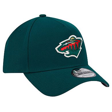Men's New Era Green Minnesota Wild Core A-Frame 9FORTY Adjustable Hat