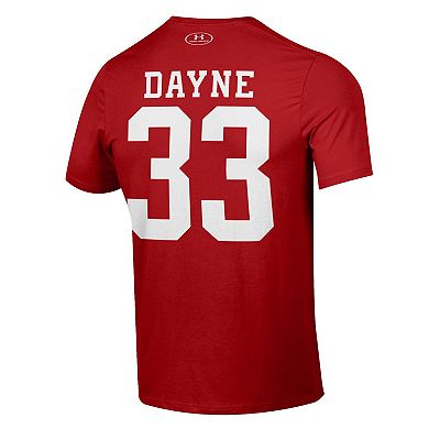 Men's Under Armour Ron Dayne Red Wisconsin Badgers Name & Number T-Shirt