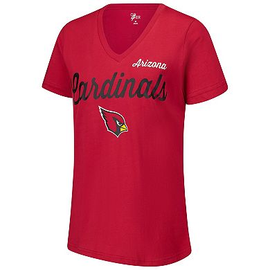 Women's G-III 4Her by Carl Banks Cardinal Arizona Cardinals Post Season V-Neck T-Shirt