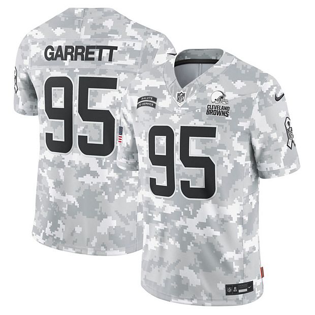 Men s Nike Myles Garrett Arctic Camo Cleveland Browns 2024 Salute to Service Limited Jersey