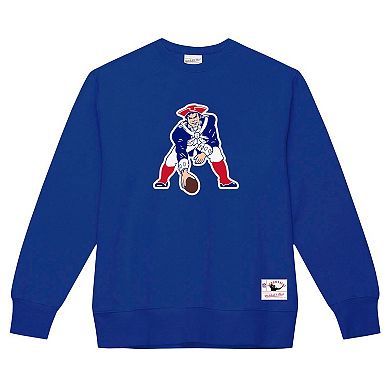 Men's Mitchell & Ness Navy New England Patriots Basic Fleece Pullover Sweatshirt