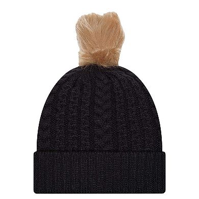 Women's New Era Navy West Virginia Mountaineers Luxury��Cuffed Knit Hat with Pom