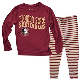 Toddler Wes & Willy Florida State Seminoles Long Sleeve Top and Striped Tri-Blend Leggings Set