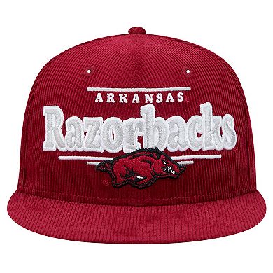 Men's New Era Cardinal Arkansas Razorbacks Display 9FIFTY Snapback Hat