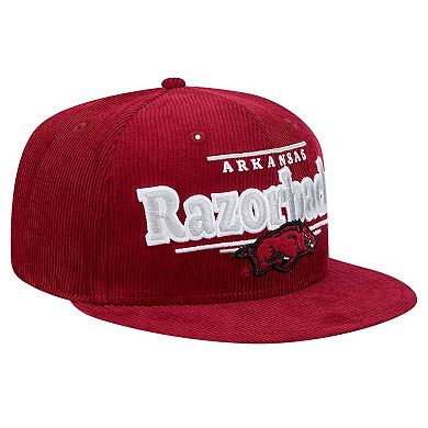 Men's New Era Cardinal Arkansas Razorbacks Display 9FIFTY Snapback Hat