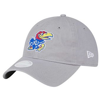 Women's New Era Gray Kansas Jayhawks Logo 9TWENTY Adjustable Hat