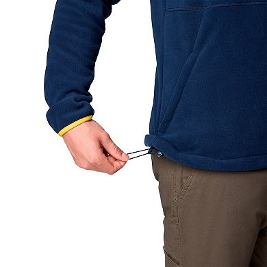 Men's Columbia Navy Michigan Wolverines Big & Tall Flanker IV Fleece Raglan Full-Zip Jacket