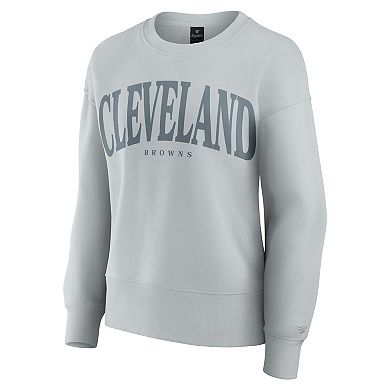 Women's Fanatics Gray Cleveland Browns Elements Pullover Sweatshirt