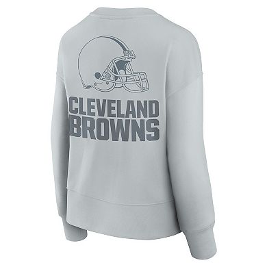 Women's Fanatics Gray Cleveland Browns Elements Pullover Sweatshirt