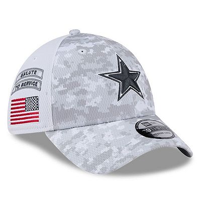 Men s New Era White Dallas Cowboys 2024 Salute To Service Digital Camo 39THIRTY Flex Hat