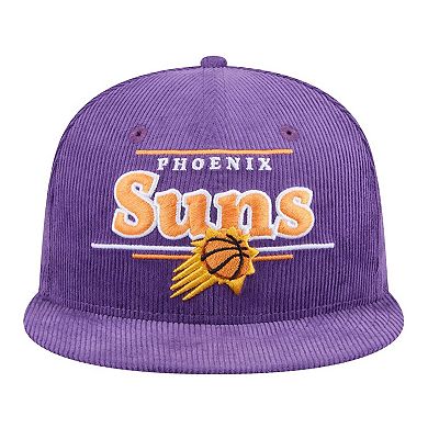 Men's New Era Purple Phoenix Suns Throwback Display Corduroy 9FIFTY Snapback Hat