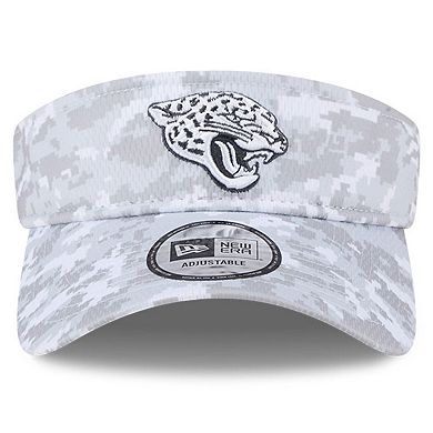 Men's New Era White Jacksonville Jaguars 2024 Salute To Service Digital Camo Adjustable Visor