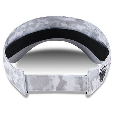 Men's New Era White Jacksonville Jaguars 2024 Salute To Service Digital Camo Adjustable Visor