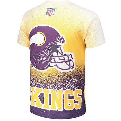 Men's Mitchell & Ness White Minnesota Vikings Team Burst Vintage Logo T-Shirt