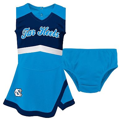 Girls Toddler Carolina Blue North Carolina Tar Heels Cheer Captain Dress & Bloomers Two-Piece Set