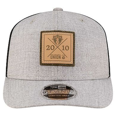 Men's New Era Heather Gray Philadelphia Union 9SEVENTY COOLERA Stretch-Snap Adjustable Hat