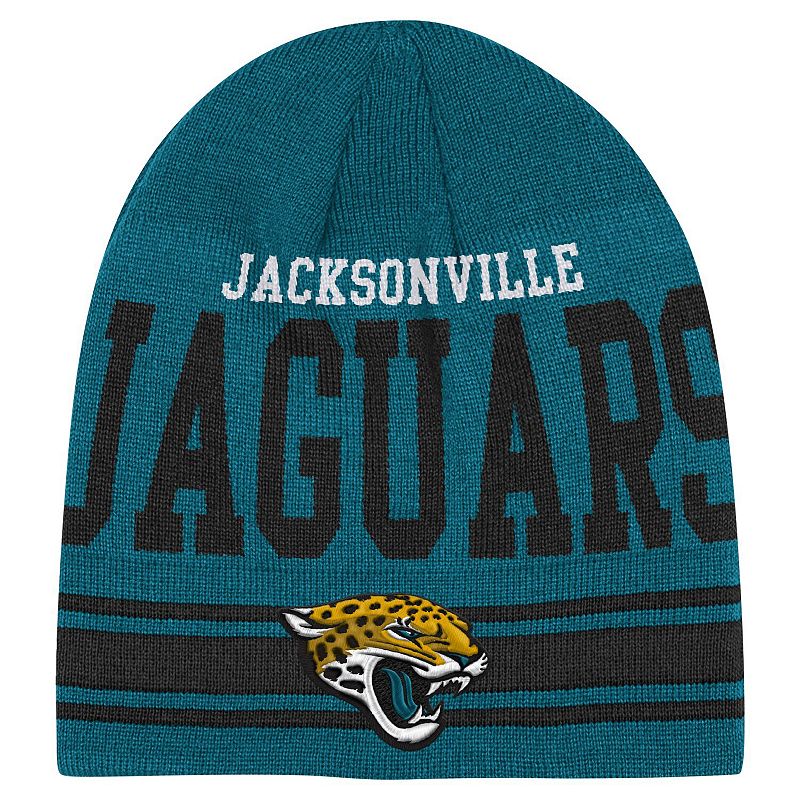 Youth Teal Jacksonville Jaguars Retro Knit Beanie, Blue