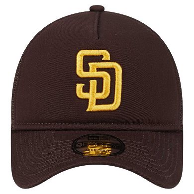 Men's New Era Brown San Diego Padres 9FORTY A-Frame Trucker Adjustable Hat