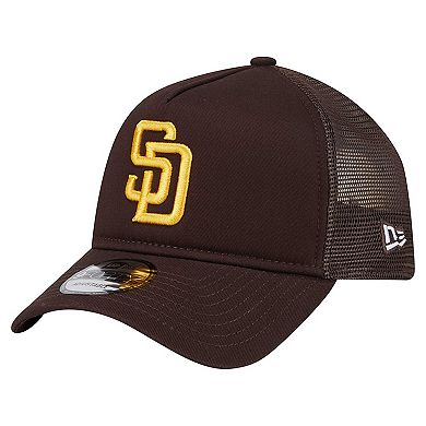 Men's New Era Brown San Diego Padres 9FORTY A-Frame Trucker Adjustable Hat