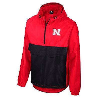 Men's Colosseum Scarlet Nebraska Huskers Reloaded Anorak Half-Zip Jacket