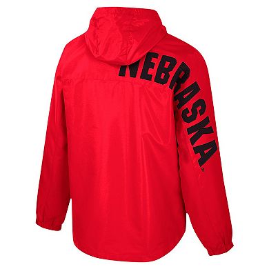 Men's Colosseum Scarlet Nebraska Huskers Reloaded Anorak Half-Zip Jacket