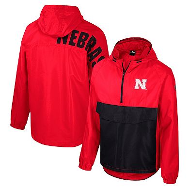 Men's Colosseum Scarlet Nebraska Huskers Reloaded Anorak Half-Zip Jacket