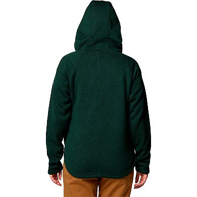 Women's Columbia Green Michigan State Spartans Sweater Weather Fleece Lined Pullover Hoodie